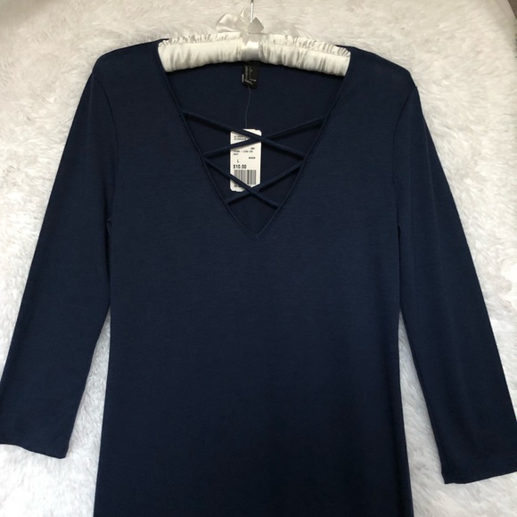 🆕Forever21 fitted dress criss cross NWT - Picture 5 of 5